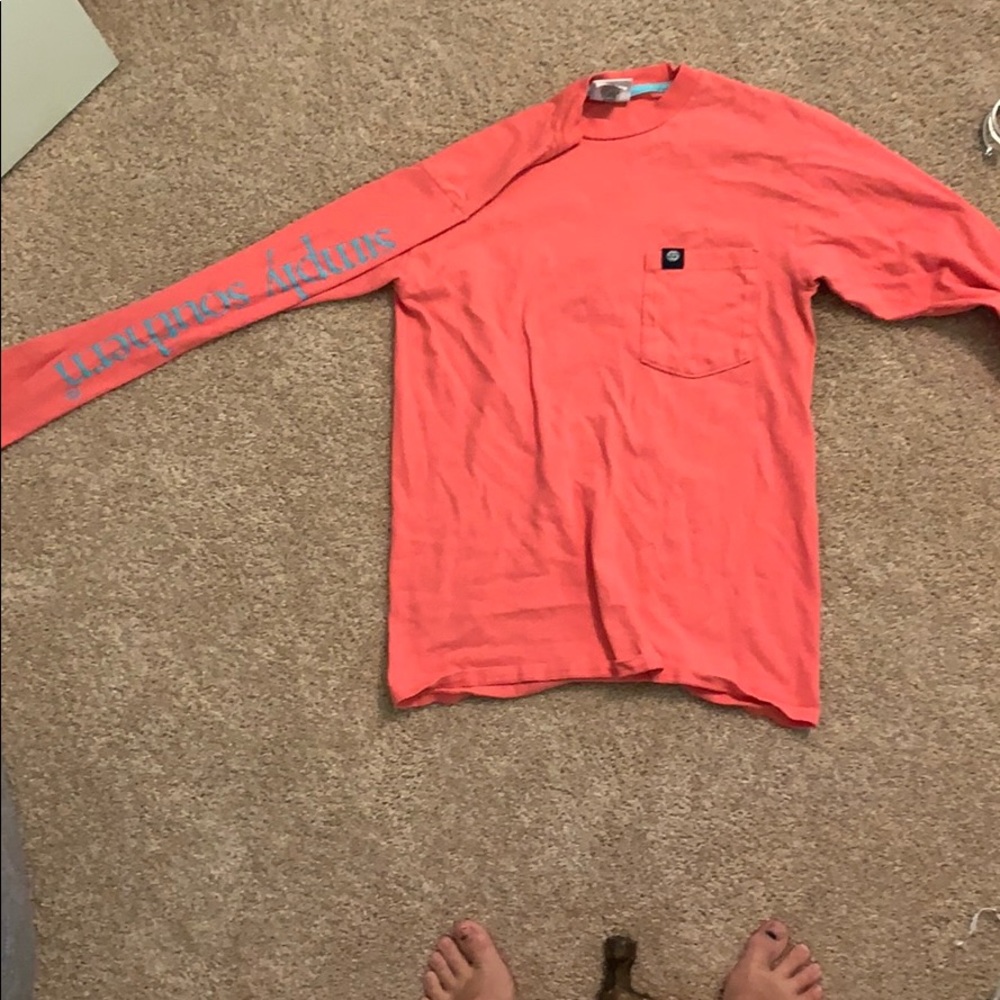 Pink long sleeve simply southern shirt